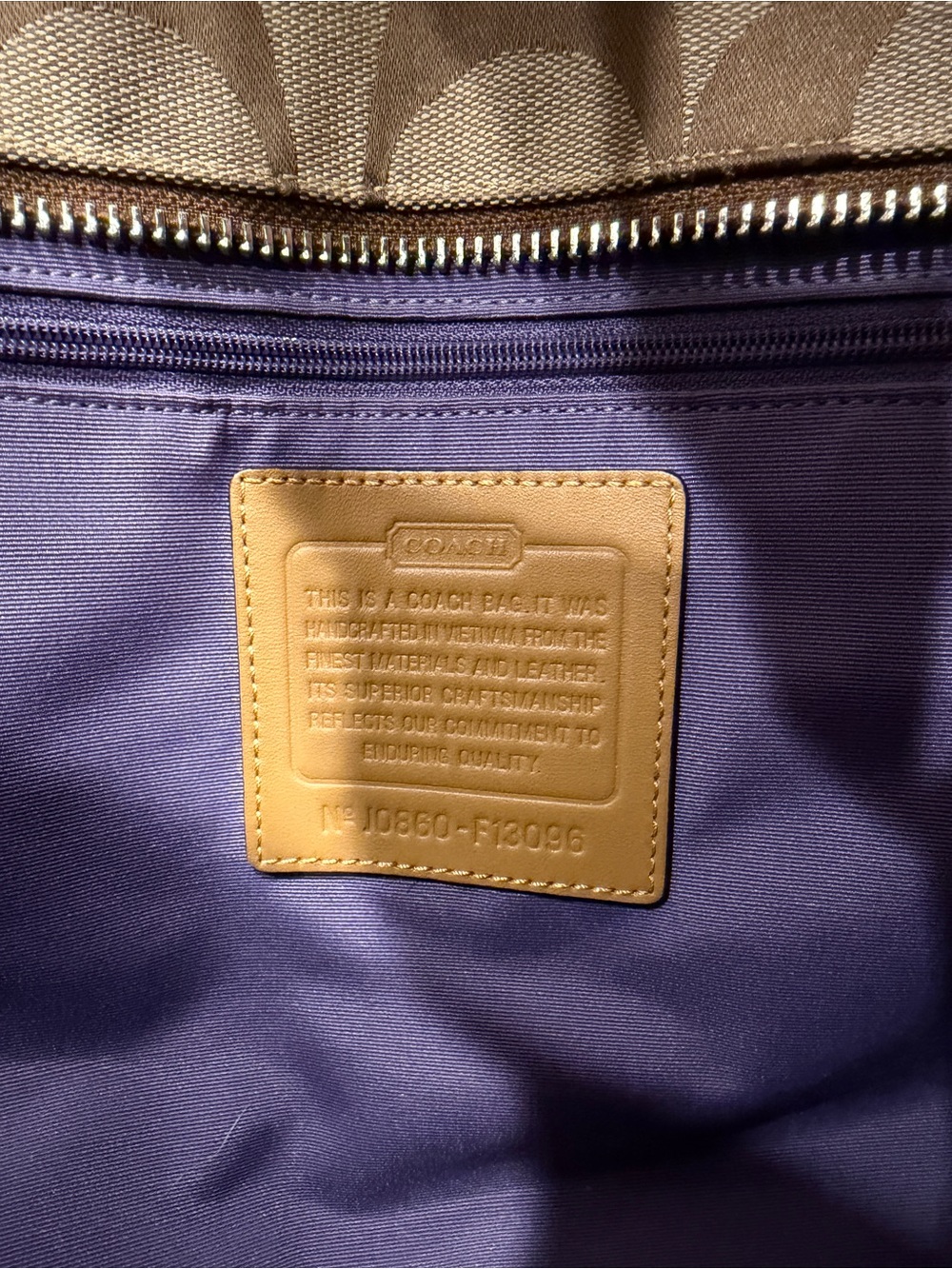 Coach Canvas Logo Tote in Brown and Tan - Picture 6 of 8